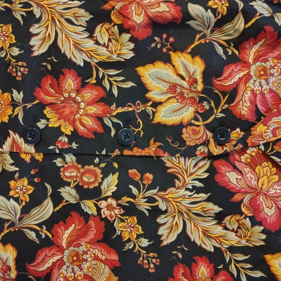 Vintage Talbots Floral Womens Blazer Jacket Size 4 Red Orange Botanical Tapestry - Picture 3 of 9